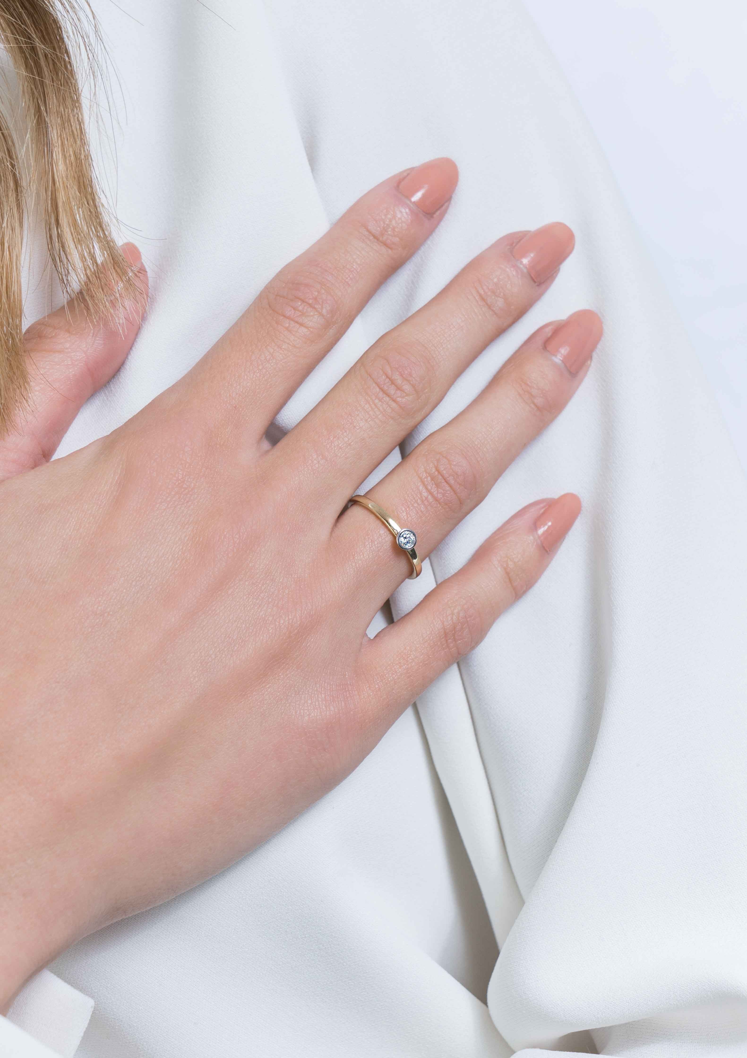 ZINZI 14K Gouden Ring met Witte Zirkonia ZGR147