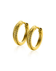 Zinzi gold plated zilveren oorringen met veertjesmotief 3mm breed en luxe klapsluiting 15mm – ZIO2644G - PansiteNederland.nl