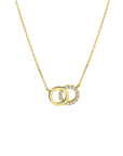 14K geelgoud collier zirkonia 0,8 mm 40 + 4 cm 4018342