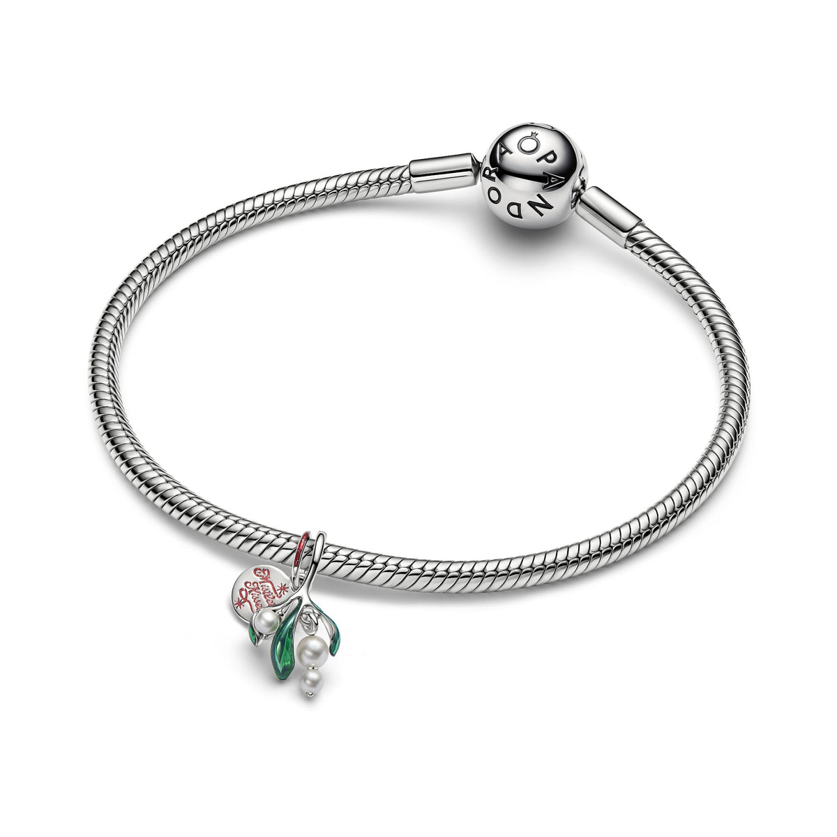 Pandora Maretak Dubbele Hangende Bedel platinaverguld