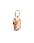 18K rosegoud hanger morganiet en diamant 0.25ct h si halo 7400008 - PansiteNederland.nl