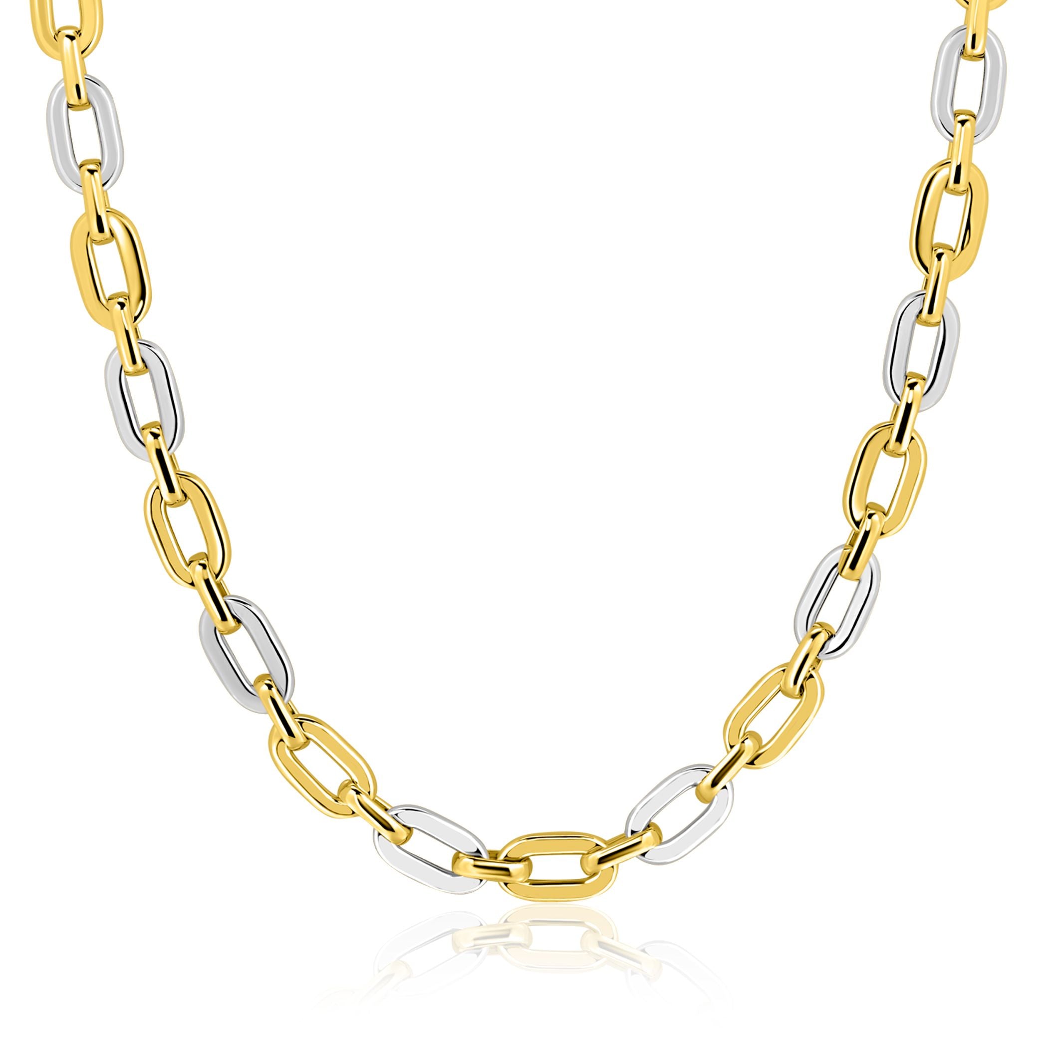 ZINZI Verguld Zilveren Ketting 42-45cm - ZIC2757