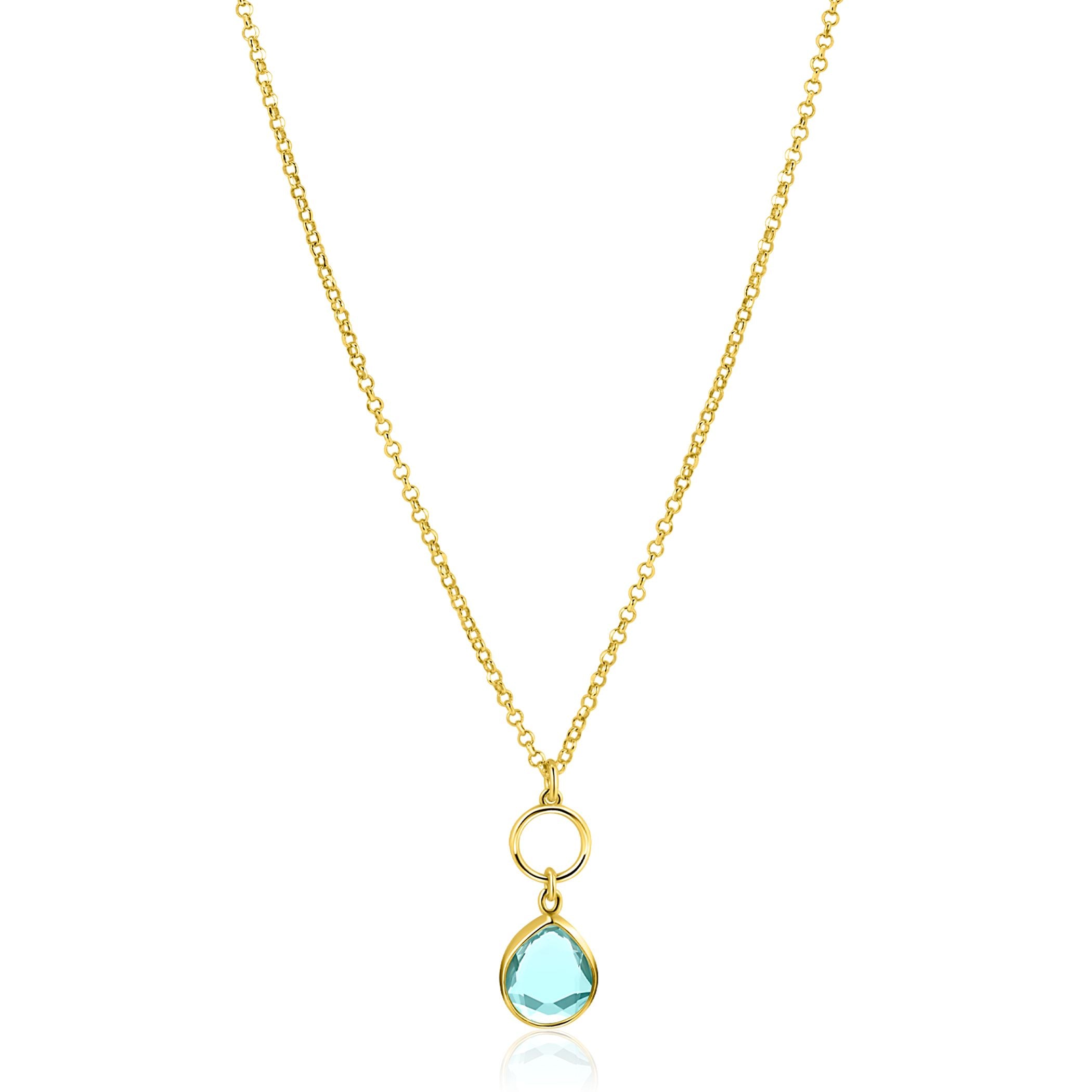 ZINZI Verguld Zilveren Ketting 40-45cm - ZIC2716G