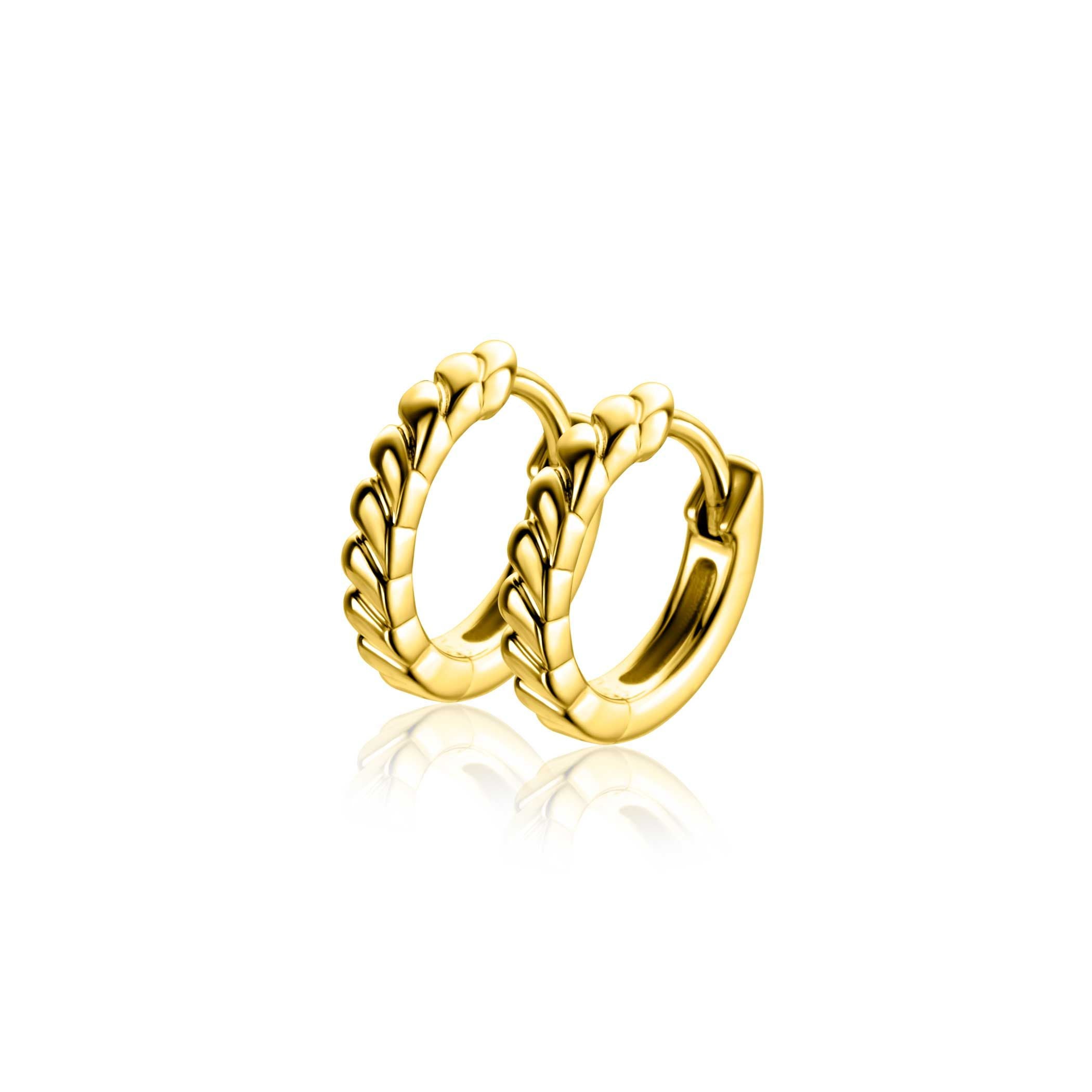 ZINZI Verguld Zilveren Oorbellen 14mm - ZIO2688G