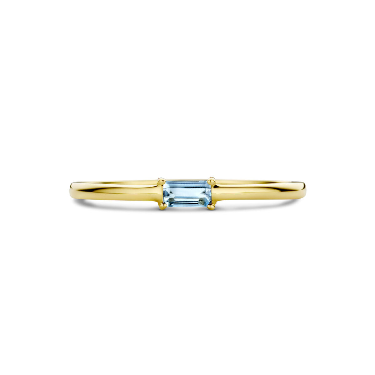 Ring met geboortesteen topaas december 14K geelgoud