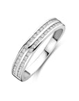 Zilveren Gerhodineerde Ring Zirkonia 1340777