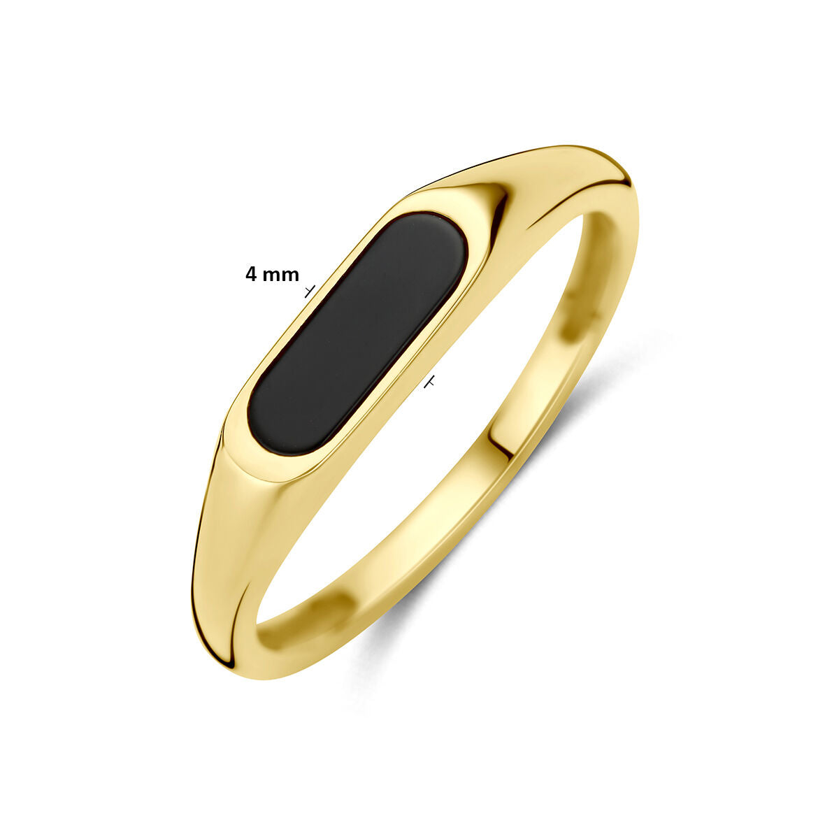 Ring onyx 9K geelgoud zwart