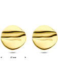 Edelstalen oorknoppen ion plating 28 mm - 6506216