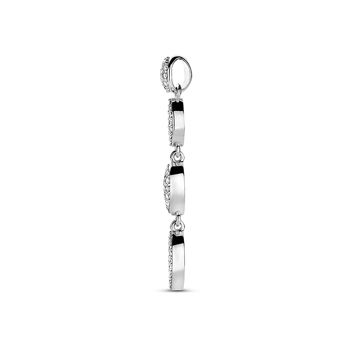 Zilveren gerhodineerde hanger zirkonia 37 mm - 1340974 - PansiteNederland.nl
