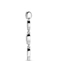 Zilveren gerhodineerde hanger zirkonia 37 mm - 1340974 - PansiteNederland.nl