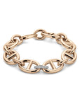 18K Bicolor Rosé/Wit Goud Armband Marine Diamant 0.34Ct G Vsi 16 Mm 20,5 Cm 7500030 - PansiteNederland.nl