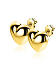 Zinzi 13mm gold plated zilveren oorstekers in bolle hart vorm ZIO2672G - PansiteNederland.nl
