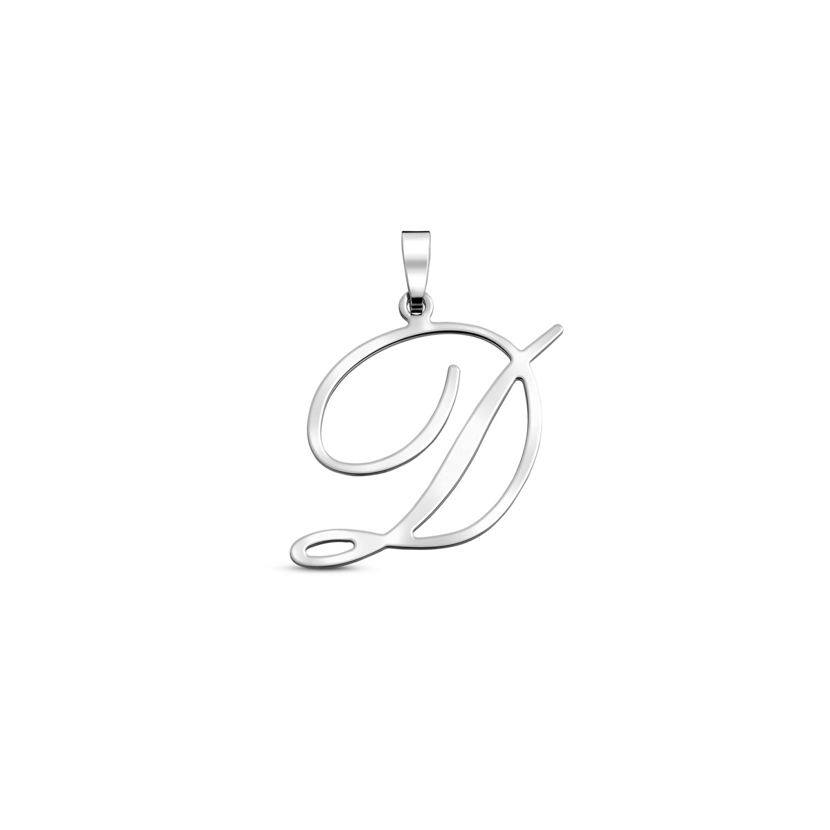 Hanger sierletter D 20 mm zilver #Letter_D