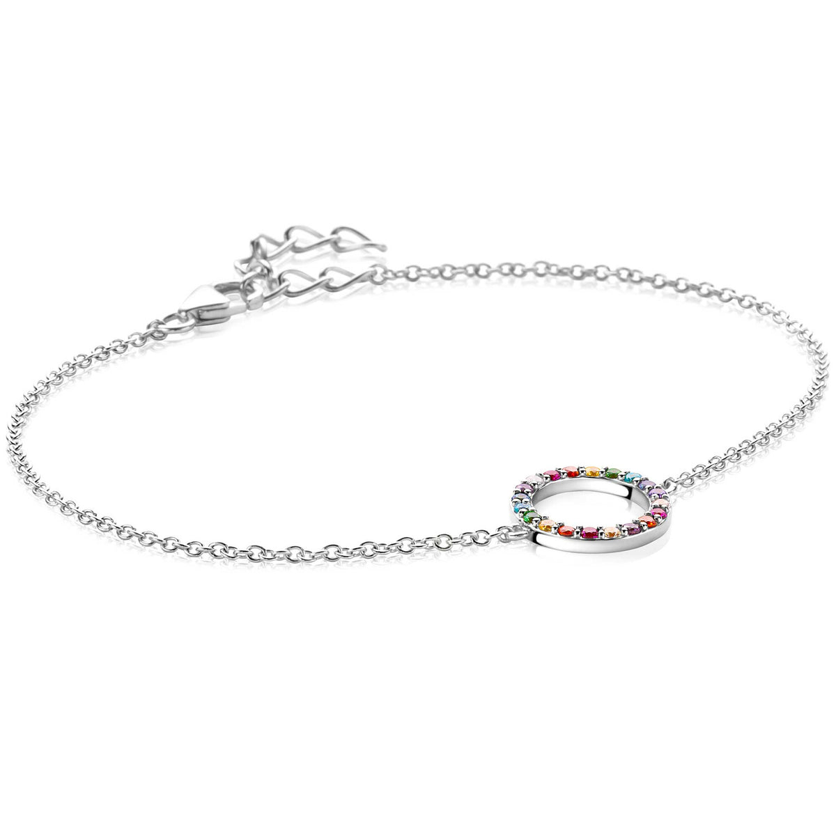 ZINZI Zilveren Armband 17-20 cm multicolor - ZIA2170Z