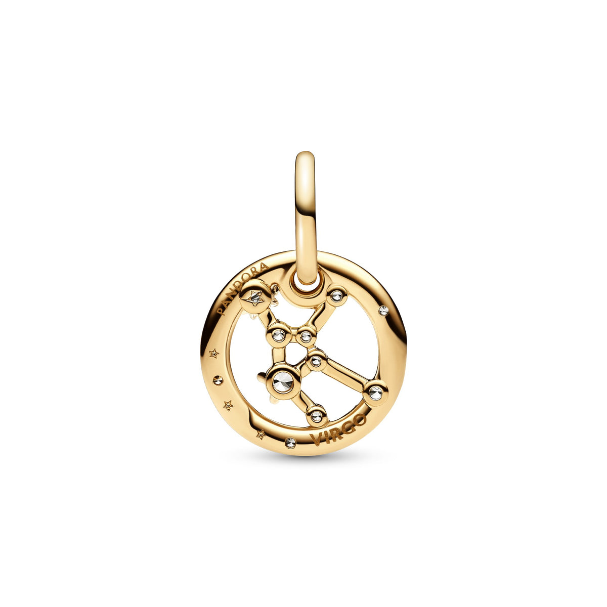 Pandora Dierenriem hangende bedel Maagd goudverguld 762715C01