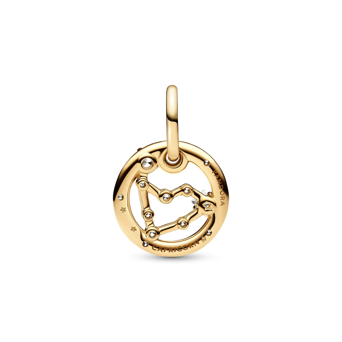 Pandora Dierenriem hangende bedel Steenbok goudverguld 762720C01