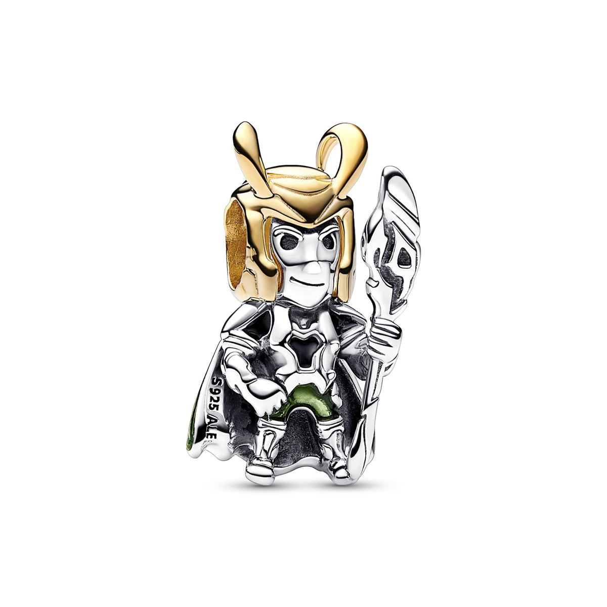 Pandora Marvel bedel Loki bicolor zilver en goudverguld