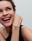 Pandora Graveerbare bedel Eiffeltoren 14k Verguld met Diamant 763344C01