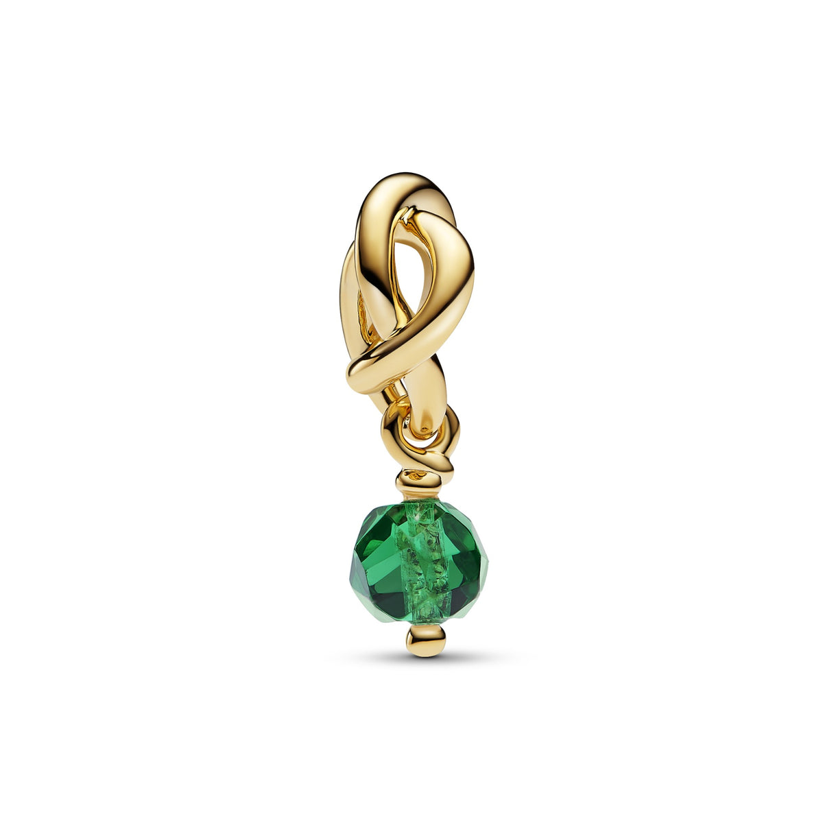 Pandora Facetgeslepen Groene Oneindigheidscirkel Hangende Bedel goudverguld 763462C05