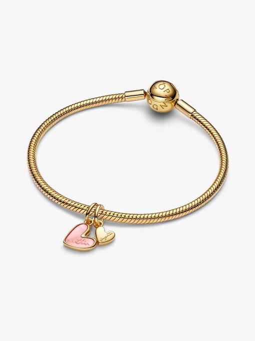Pandora Roze Deelbare Moeder en Dochter Hangende Bedel goudverguld - 763766C01