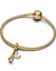 Pandora Burj Khalifa Dubbele Dangle 14k Verguld met Zirkonia 763991C01