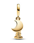 Pandora Burj Khalifa Dubbele Dangle 14k Verguld met Zirkonia 763991C01