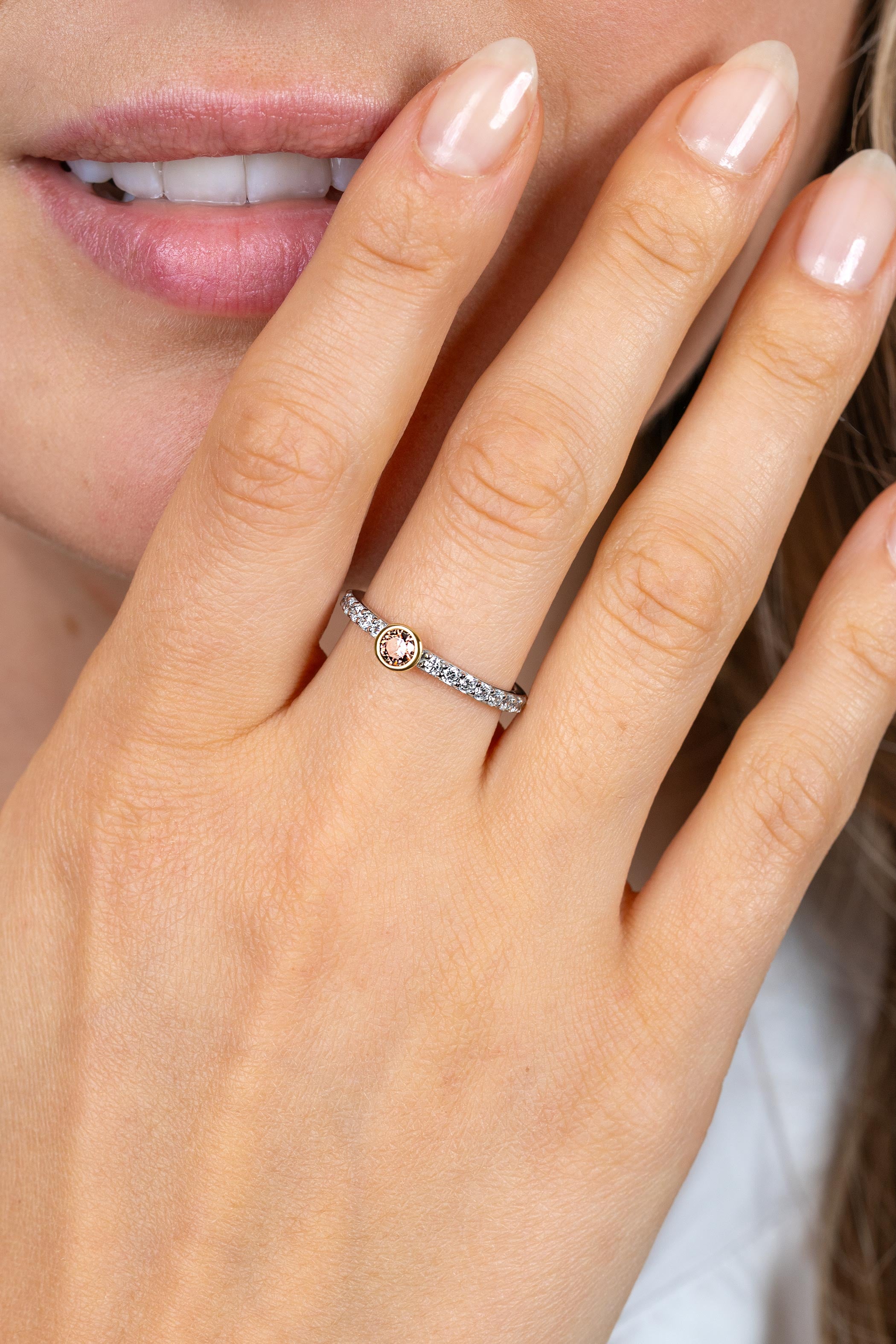 ZINZI Zilveren Ring met Zirkonia en Kleursteen ZIR2807
