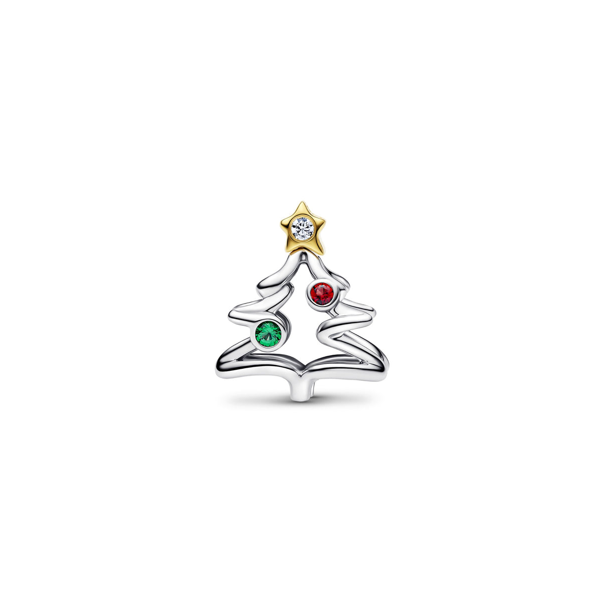 Pandora Kerstboom Bedel bicolor zilver en goudverguld 764248C01