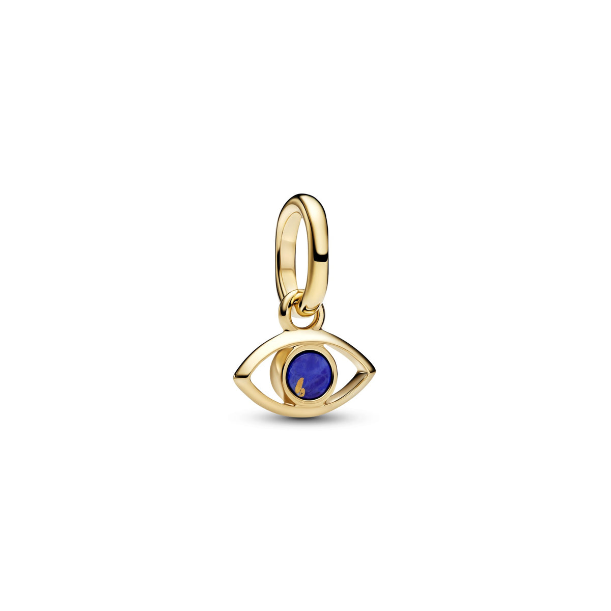 Pandora Blauw Boze Oog Mini Hangende Bedel goudverguld