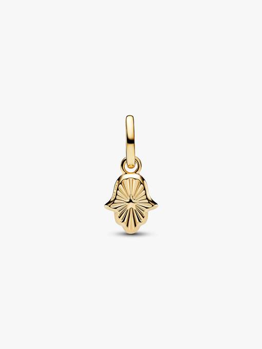 Pandora Groene Hamsa Hand Mini Hangende Bedel goudverguld 764612C01