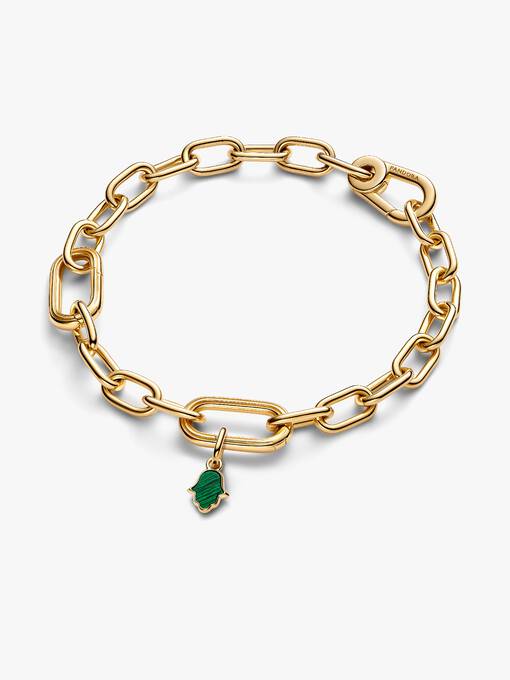 Pandora Groene Hamsa Hand Mini Hangende Bedel goudverguld 764612C01