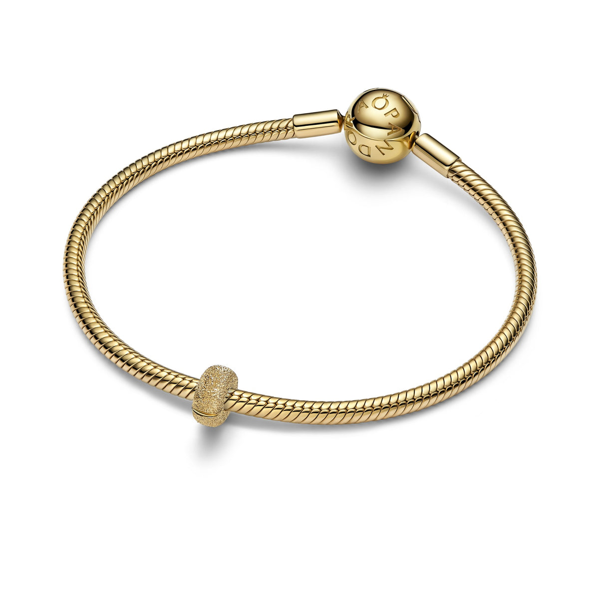 Pandora Getextureerde Mini Clipbedel goudverguld 764771C00