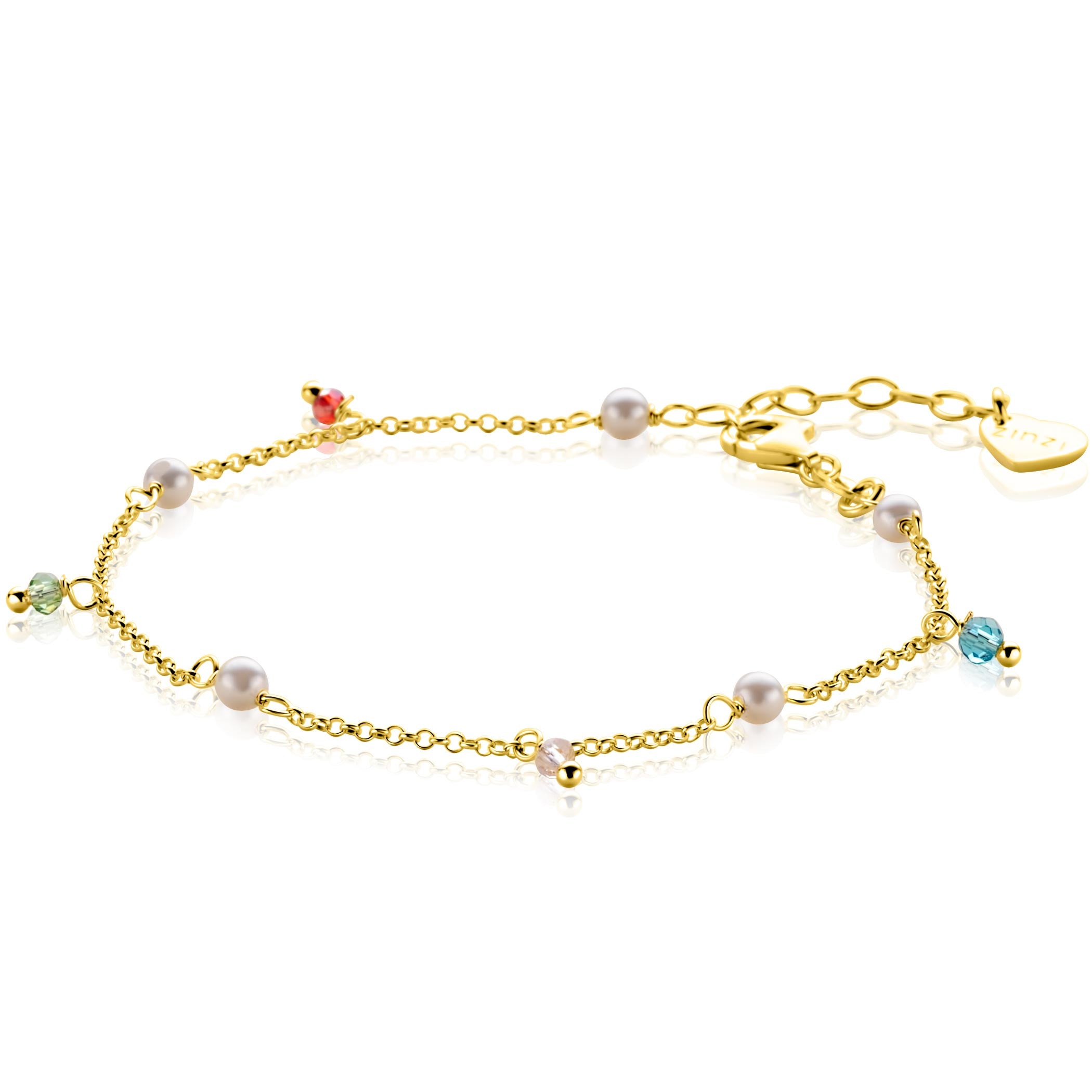 ZINZI Verguld Zilveren Armband 17-20cm - ZIA2705G