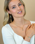 ZINZI gold plated zilveren oorhangers turquoise peer en open rondje 36mm ZIO2716G - PansiteNederland.nl