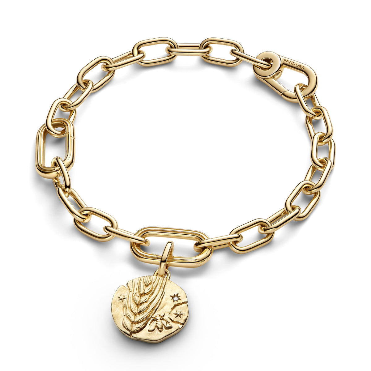 Pandora Tarwe Medaillonbedel goudverguld 764804C01