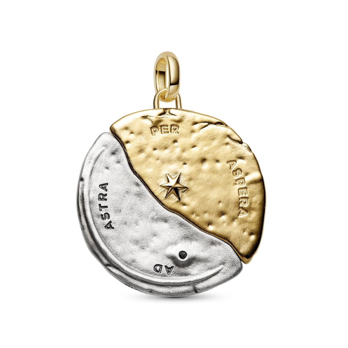 Pandora Zon en Maan Oversized Medaillonbedel bicolor zilver en goudverguld 764806C01