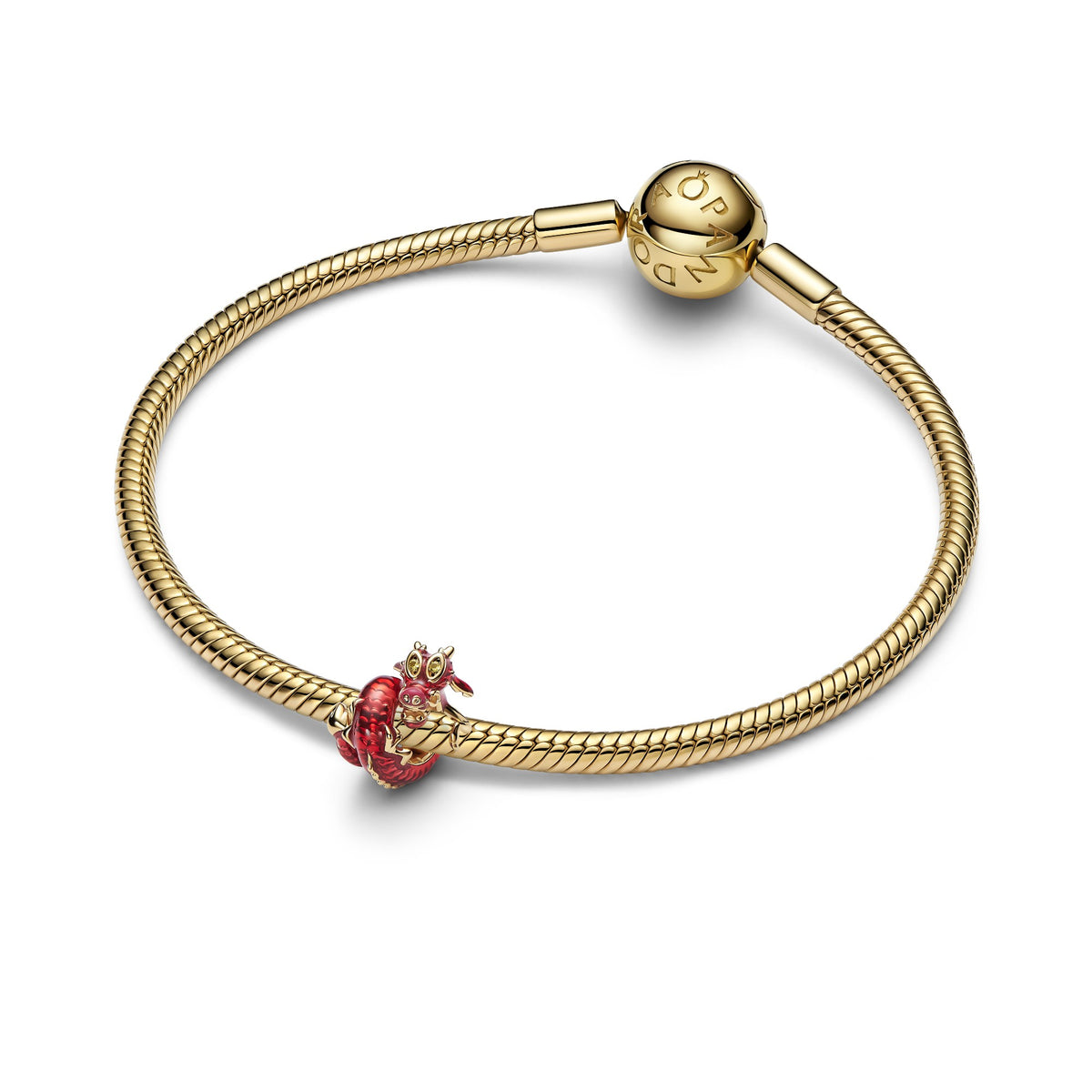 Pandora Disney Mulan Mushu Bedel goudverguld
