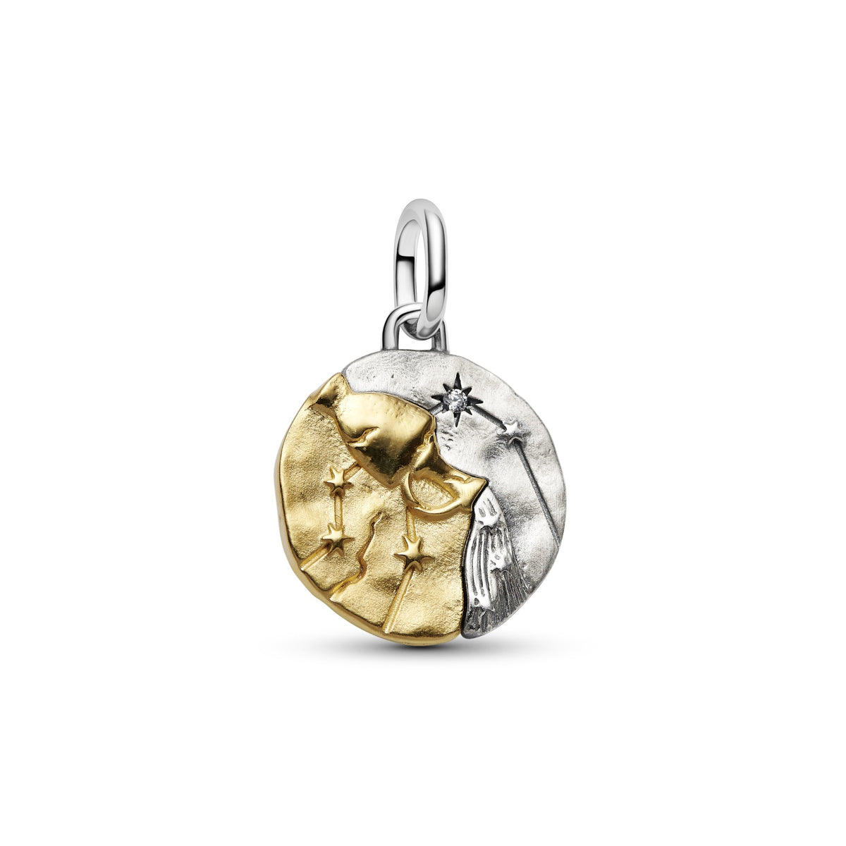 Pandora Dierenriem Waterman Medaillonbedel bicolor zilver en goudverguld