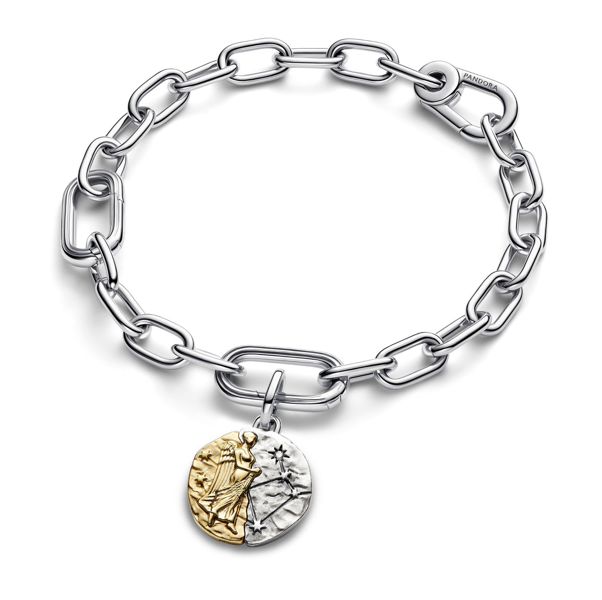 Pandora Dierenriem Maagd Medaillonbedel bicolor zilver en goudverguld 764992C01