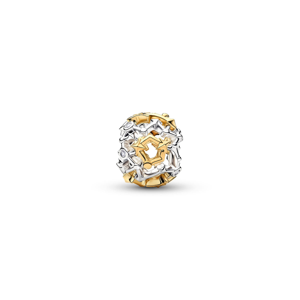 Pandora Sterrenbeeld Opengewerkte Bedel bicolor zilver en goudverguld 765042C01