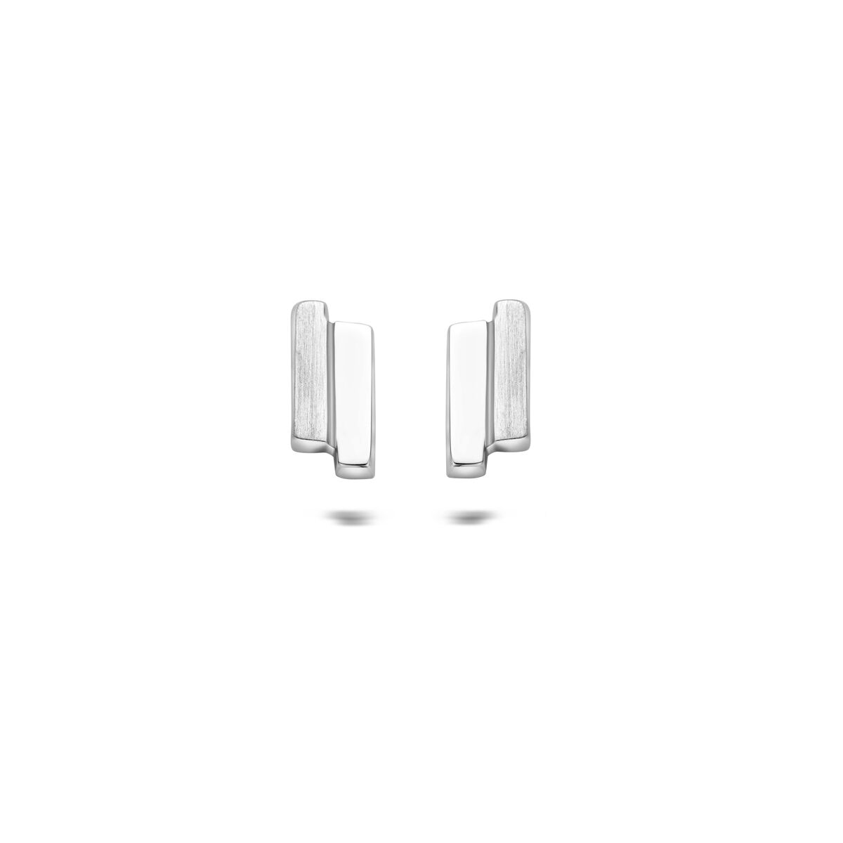 Fantasy Collection Oorbellen poli/mat 10,3 mm zilver