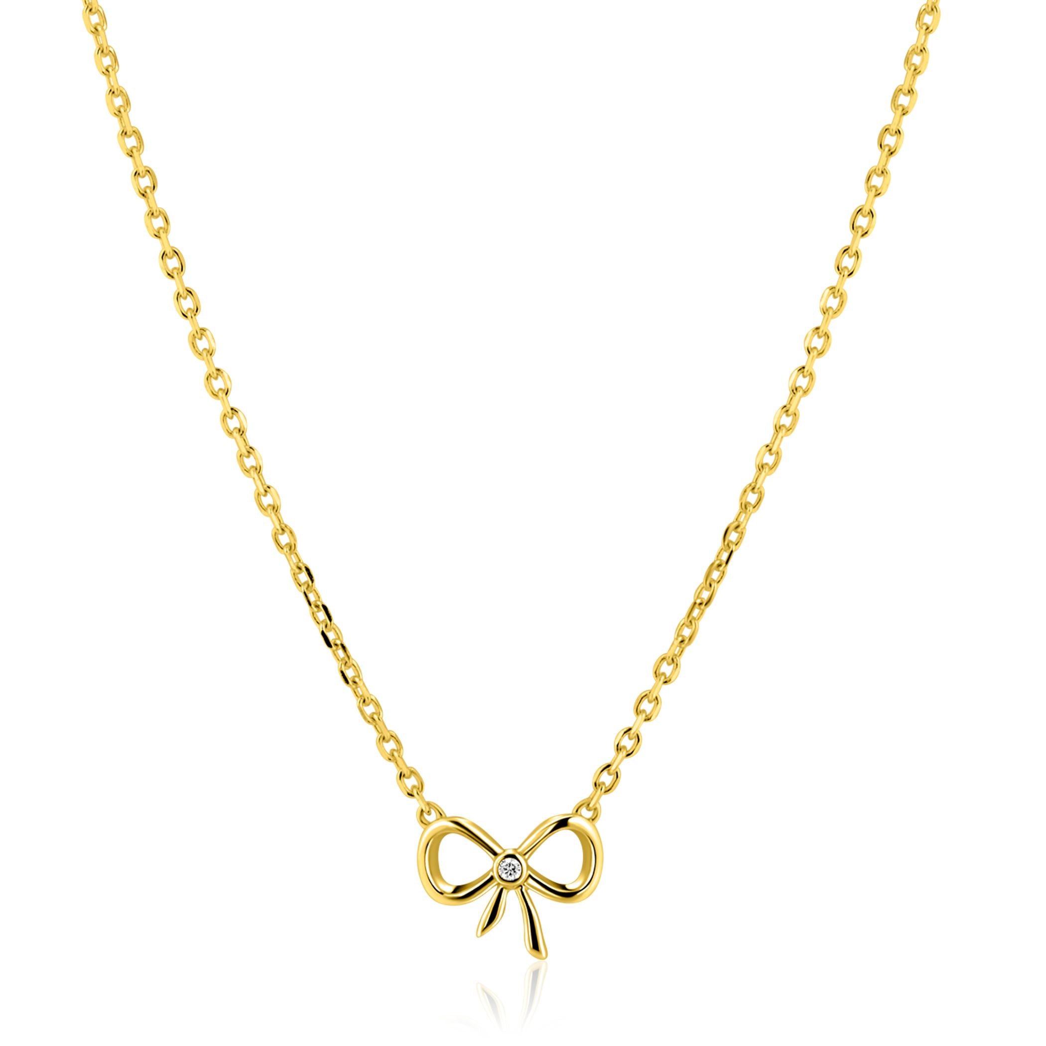 ZINZI Verguld Zilveren Ketting 42-45cm - ZIC2724Y