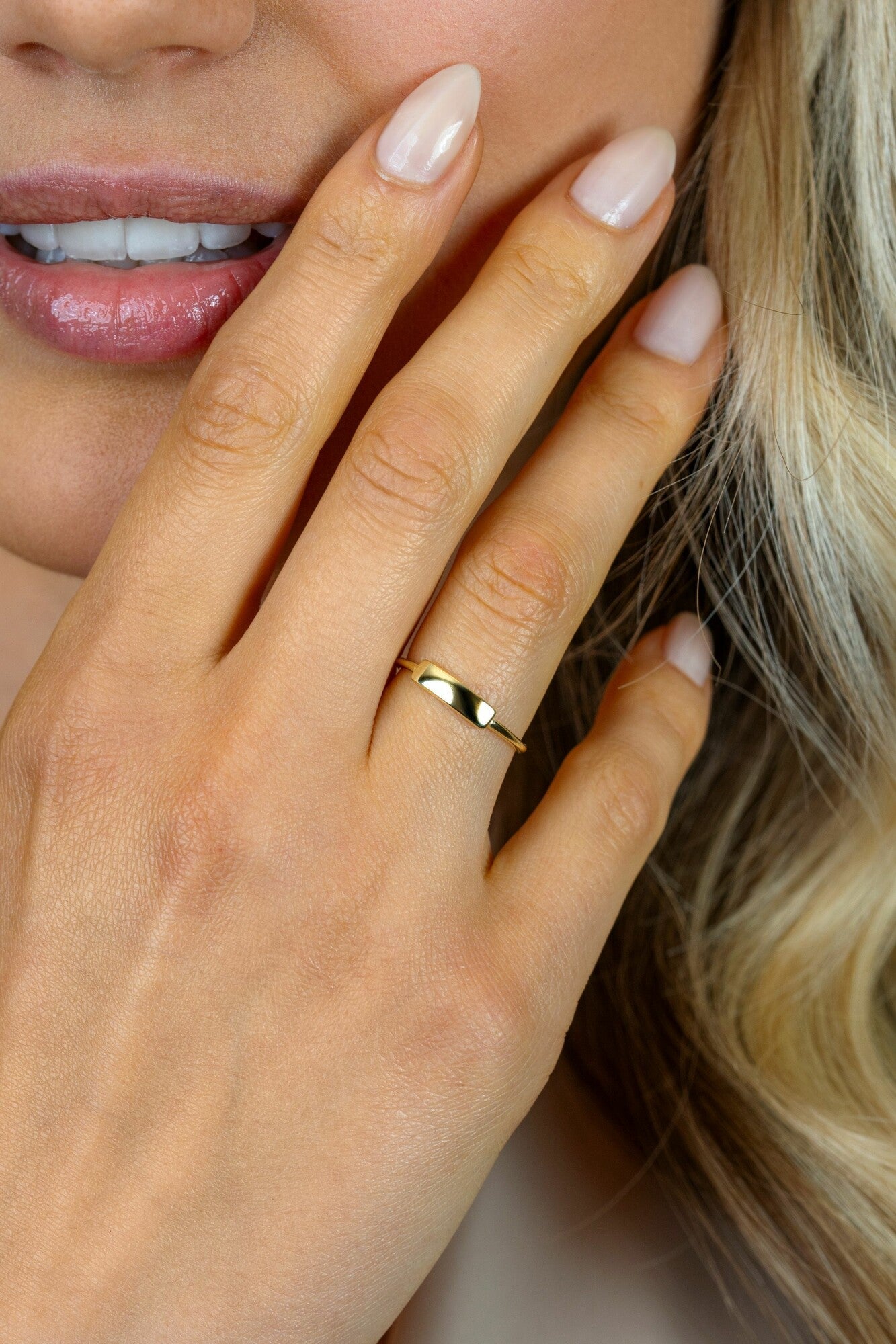 ZINZI Gold 14 krt gouden ring met glad staafje ZGR553 - PansiteNederland.nl