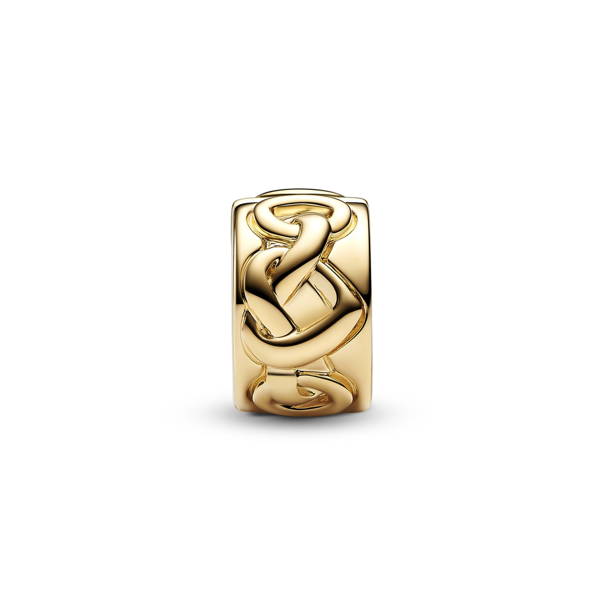 Pandora Knotted Hearts Clip Bedel goudverguld 768035C00