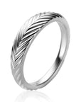 ZINZI zilveren ring (5mm breed) met veertjesmotief ZIR2644