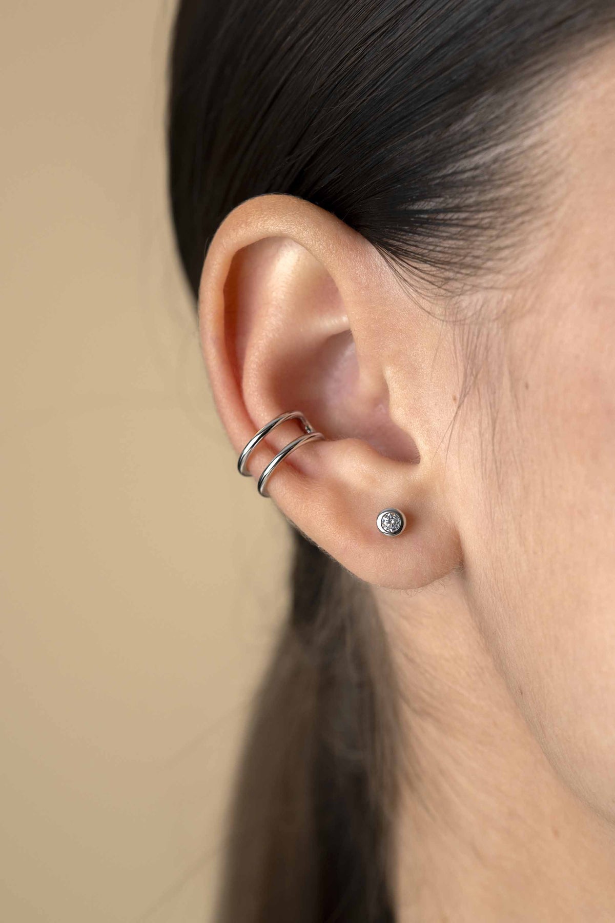 ZINZI Zilveren Oorbellen ZIO-CUFF4