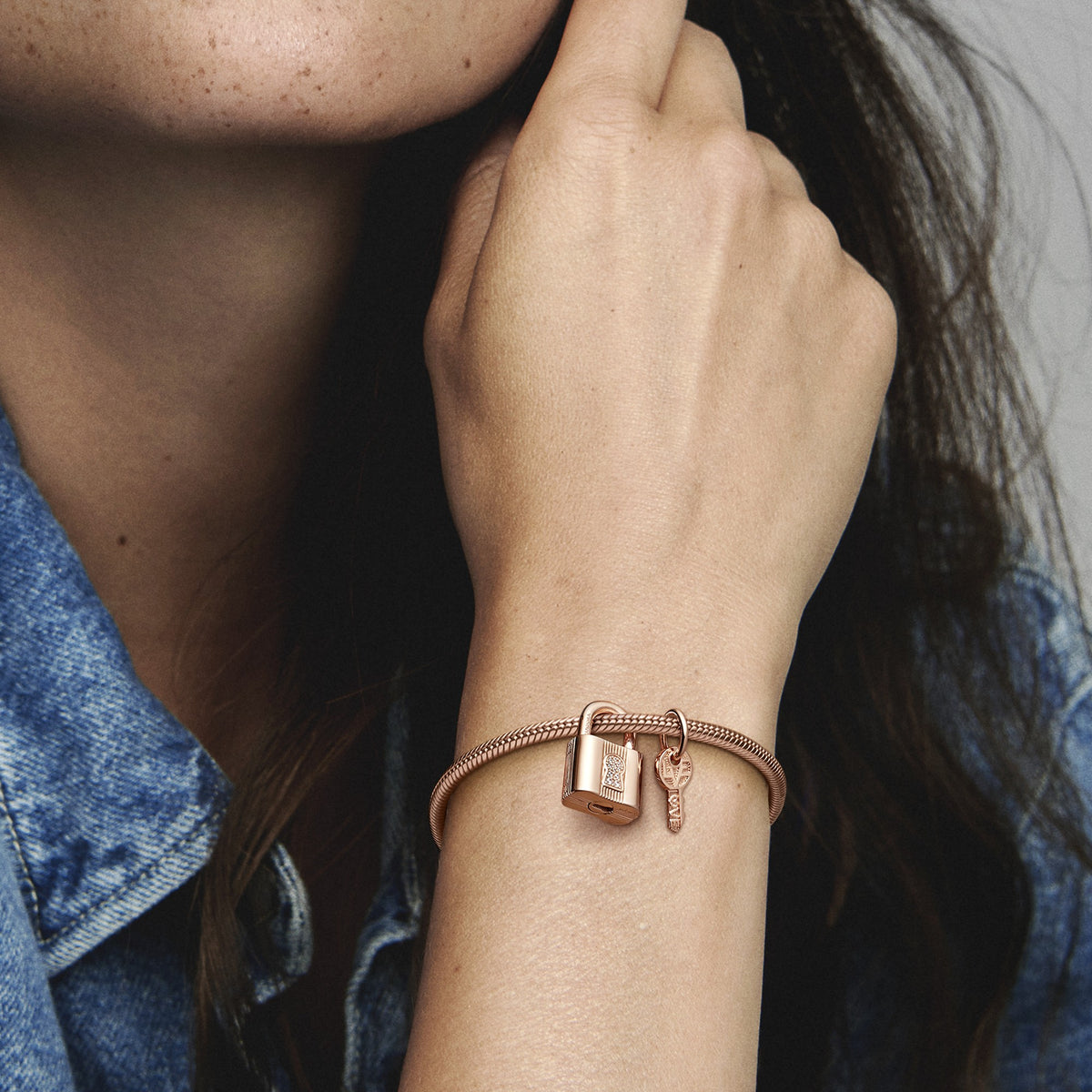 Pandora Hangslot & Sleutel Hangende Bedel roségoudverguld 780088C01