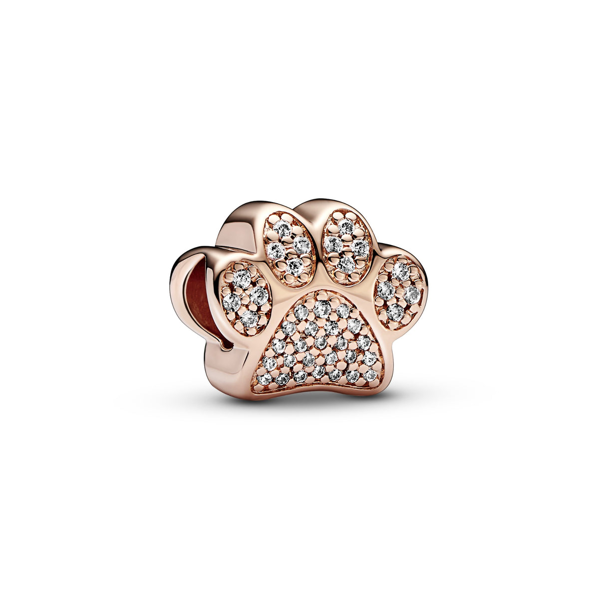 Pandora Sparkling Paw Print Bedel roségoudverguld