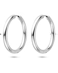 Zilveren gerhodineerde klapoorringen 39 mm - 1341982