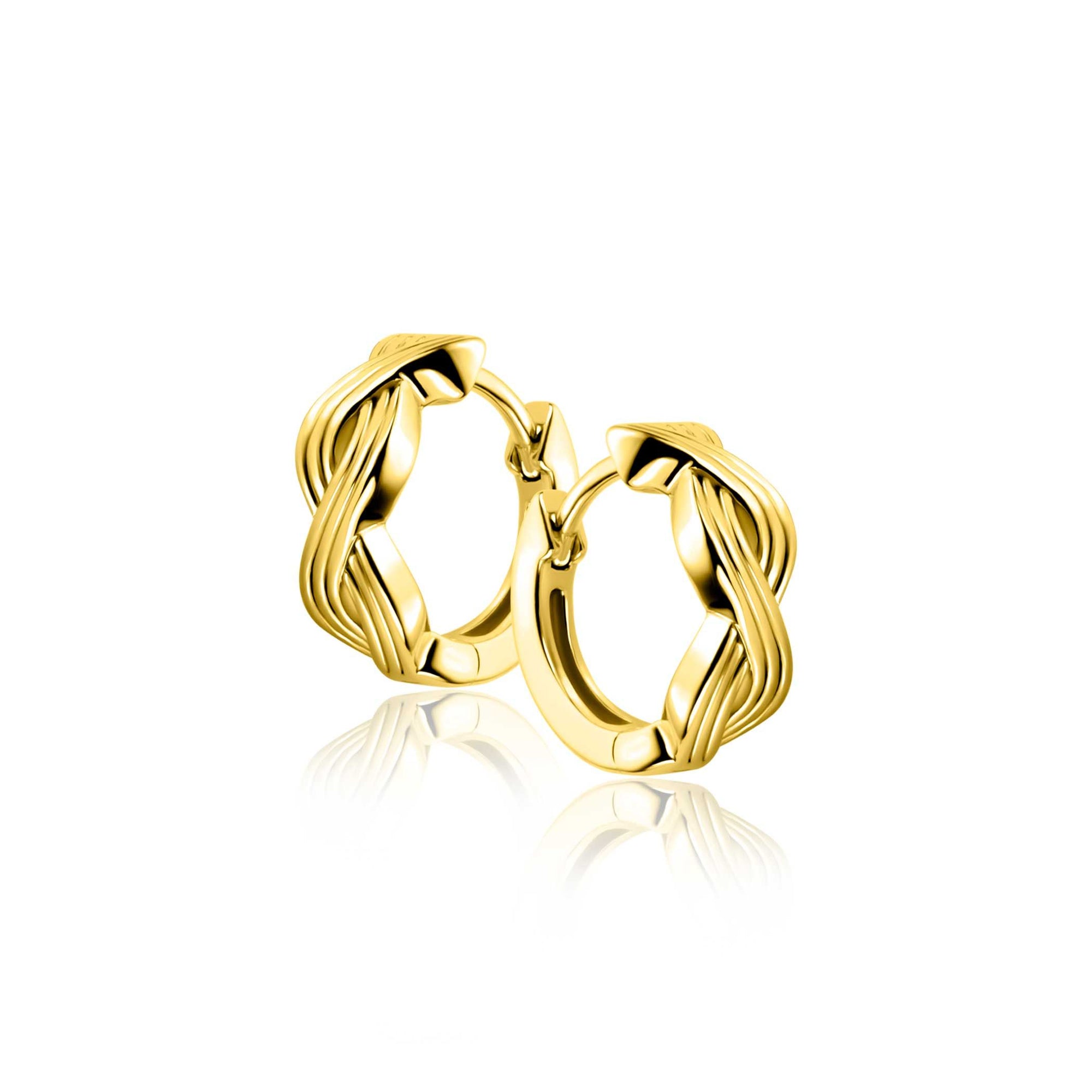 Zinzi 15mm gold plated zilveren oorringen met luxe Infinity teken en klapsluiting ZIO2684 - PansiteNederland.nl